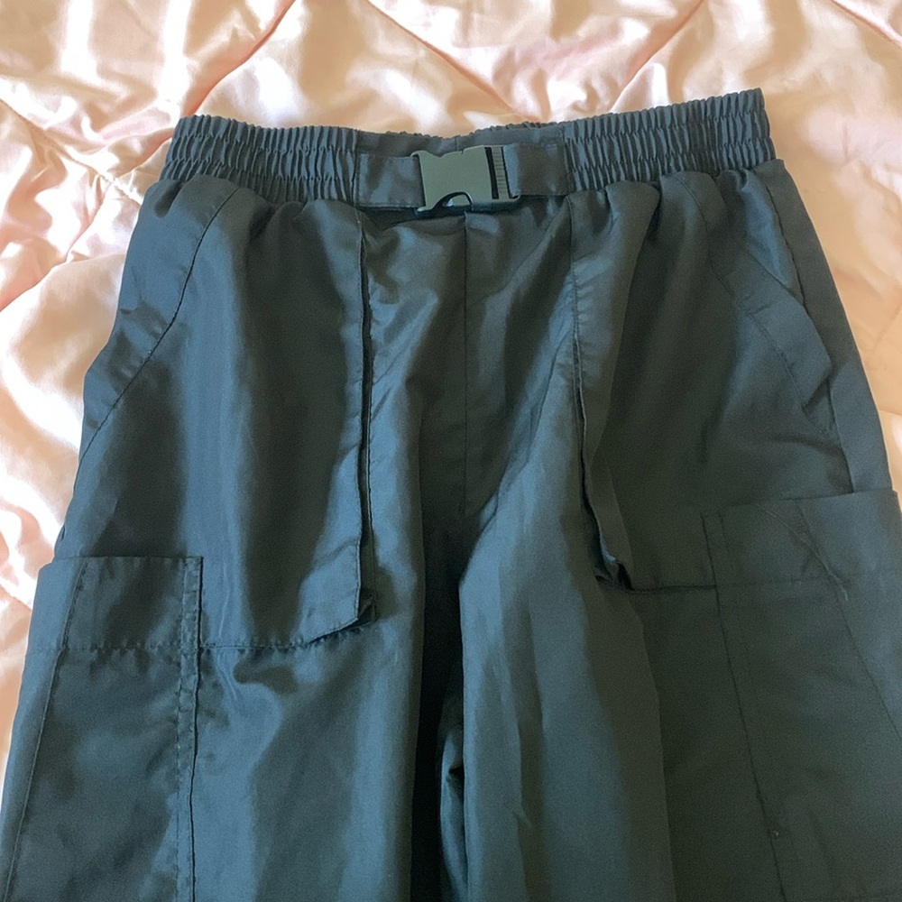 black cargo style pants